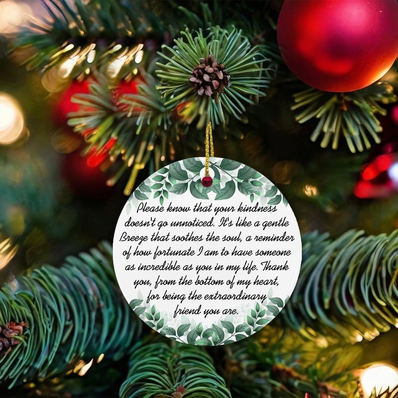 ZOSAN Friendship Ceramic Ornament, Thank You Appreciation Gifts for Friends Hanging Ornament - Image 5
